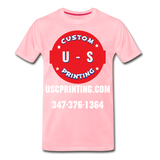 U.S Custom Printing Men's Premium T-Shirt - pink