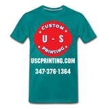 U.S Custom Printing Men's Premium T-Shirt - teal
