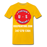 U.S Custom Printing Men's Premium T-Shirt - sun yellow