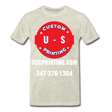 U.S Custom Printing Men's Premium T-Shirt - heather oatmeal