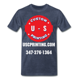 U.S Custom Printing Men's Premium T-Shirt - heather blue