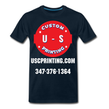 U.S Custom Printing Men's Premium T-Shirt - deep navy