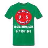 U.S Custom Printing Men's Premium T-Shirt - kelly green