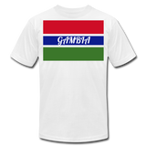 Gambian Flag Unisex Jersey T-Shirt - white