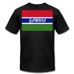 Gambian Flag Unisex Jersey T-Shirt - royal blue