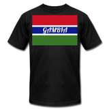 Gambian Flag Unisex Jersey T-Shirt - black