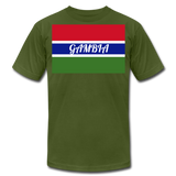 Gambian Flag Unisex Jersey T-Shirt - olive
