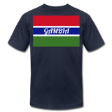 Gambian Flag Unisex Jersey T-Shirt - navy