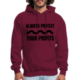 Always Protect Your Profits Men's Hoodie - burgundy