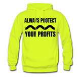 Always Protect Your Profits Men's Hoodie - safety green