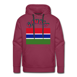 Gambian Flag Hoodie - burgundy
