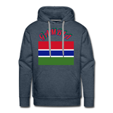Gambian Flag Hoodie - heather denim
