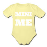 Mini Me Organic Short Sleeve Baby Bodysuit - washed yellow