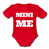 Mini Me Organic Short Sleeve Baby Bodysuit - red
