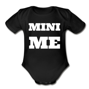 Mini Me Organic Short Sleeve Baby Bodysuit - black