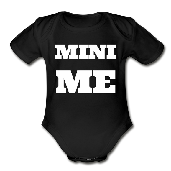Mini Me Organic Short Sleeve Baby Bodysuit - black