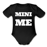 Mini Me Organic Short Sleeve Baby Bodysuit - black