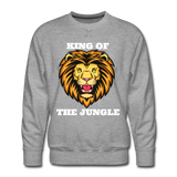 King Of The Jungle Men's Premium Sweatshirt - heather grey