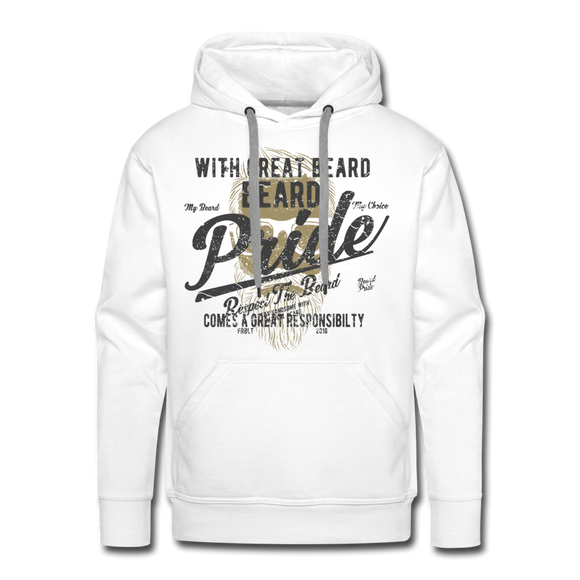 Beard Pride Men's Premium Hoodie - white