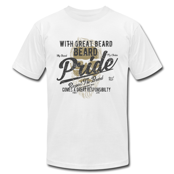 Beard Pride Unisex Jersey T-Shirt - white