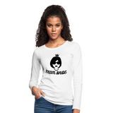 Team Bride Women's Premium Slim Fit Long Sleeve T-Shirt - white