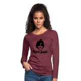 Team Bride Women's Premium Slim Fit Long Sleeve T-Shirt - heather burgundy