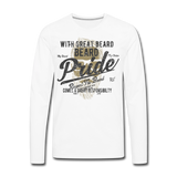 Beard Pride Men's Premium Long Sleeve T-Shirt - white
