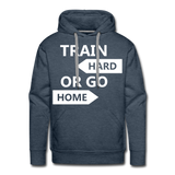 Train Hard Men’s Premium Hoodie - heather denim