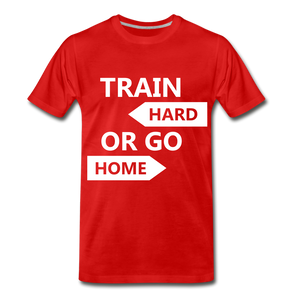 Train Hard Men's Premium T-Shirt - red