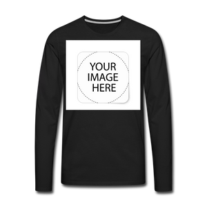 Custom Image Men's Premium Long Sleeve T-Shirt - black