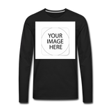 Custom Image Men's Premium Long Sleeve T-Shirt - black