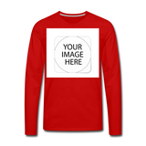 Custom Image Men's Premium Long Sleeve T-Shirt - red