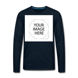 Custom Image Men's Premium Long Sleeve T-Shirt - deep navy
