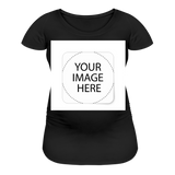 Custom Image Women’s Maternity T-Shirt - black