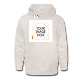 Custom Image Shawl Collar Hoodie - heather oatmeal