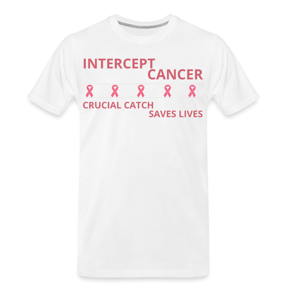 Cancer Awareness Men’s Premium Organic T-Shirt - white
