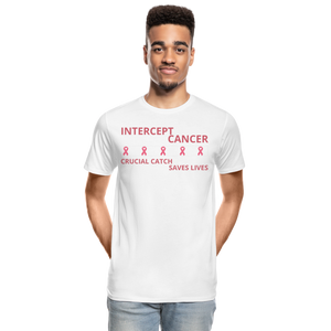 Cancer Awareness Men’s Premium Organic T-Shirt - white