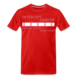Cancer Awareness Men’s Premium Organic T-Shirt - red