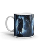 Wolves At Night Unique Illustration Mug