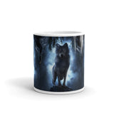 Wolves At Night Unique Illustration Mug